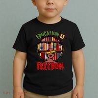 Education Is Freedom Black History Book Reading Lover Toddler T-Shirt thumb 2