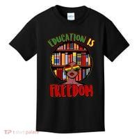 Education Is Freedom Black History Book Reading Lover Kids T-Shirt thumb 0