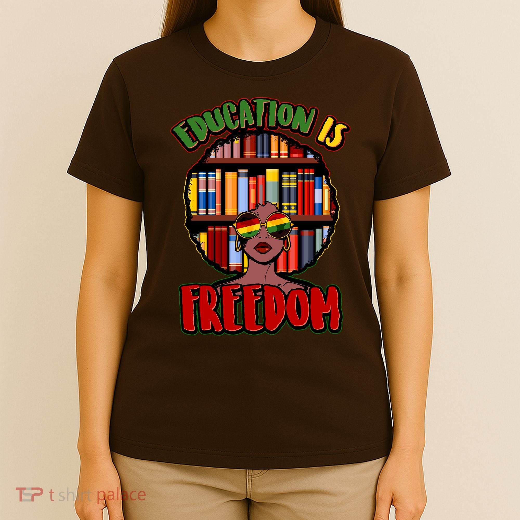 Education Is Freedom Black History Book Reading Lover T-Shirt