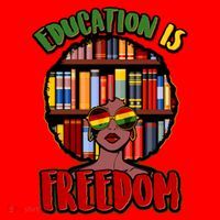 Education Is Freedom Black History Book Reading Lover Santa Hat thumb 1