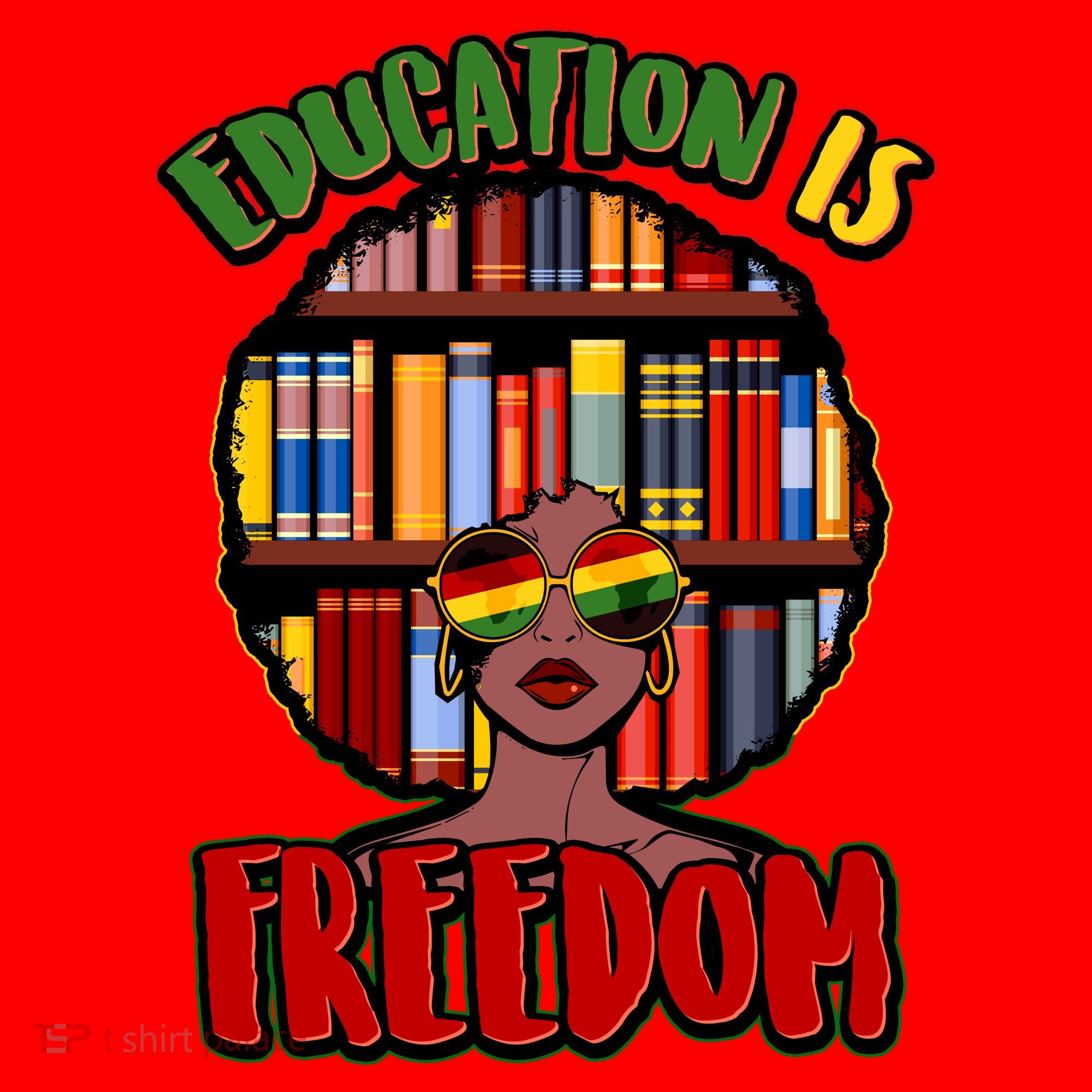 Education Is Freedom Black History Book Reading Lover Santa Hat