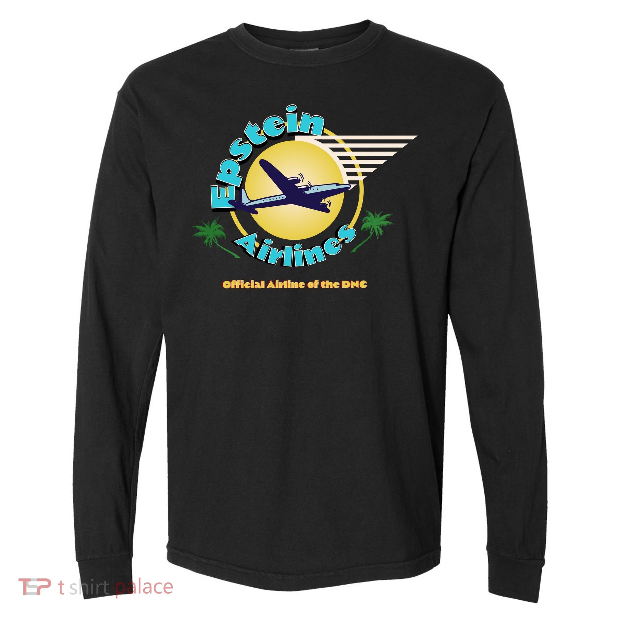 Epstein Island Funny Conservative Republican Comfort Colors Heavyweight Long Sleeve T-Shirt