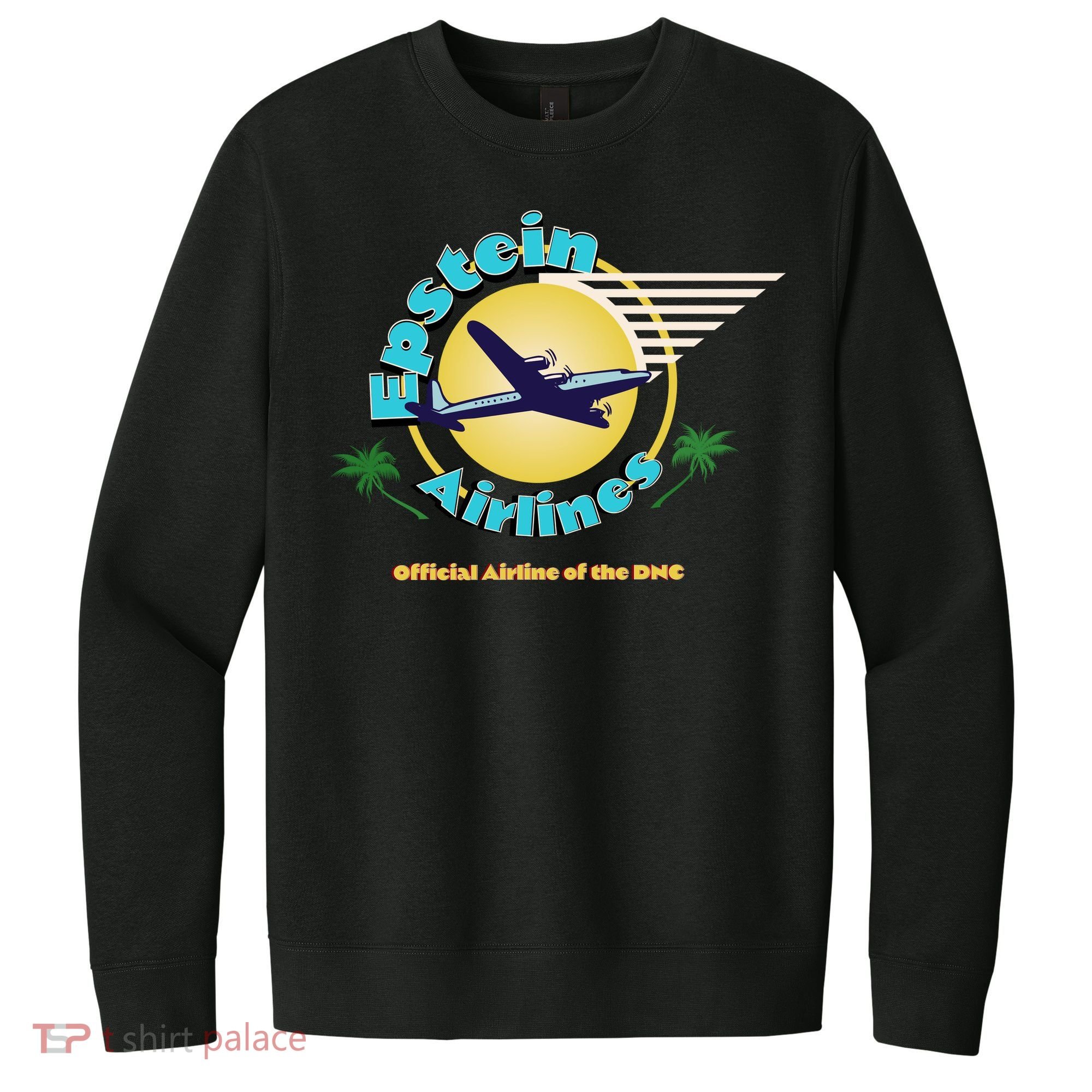 Epstein Island Funny Conservative Republican V.I.T. Fleece Crew Sweatshirt