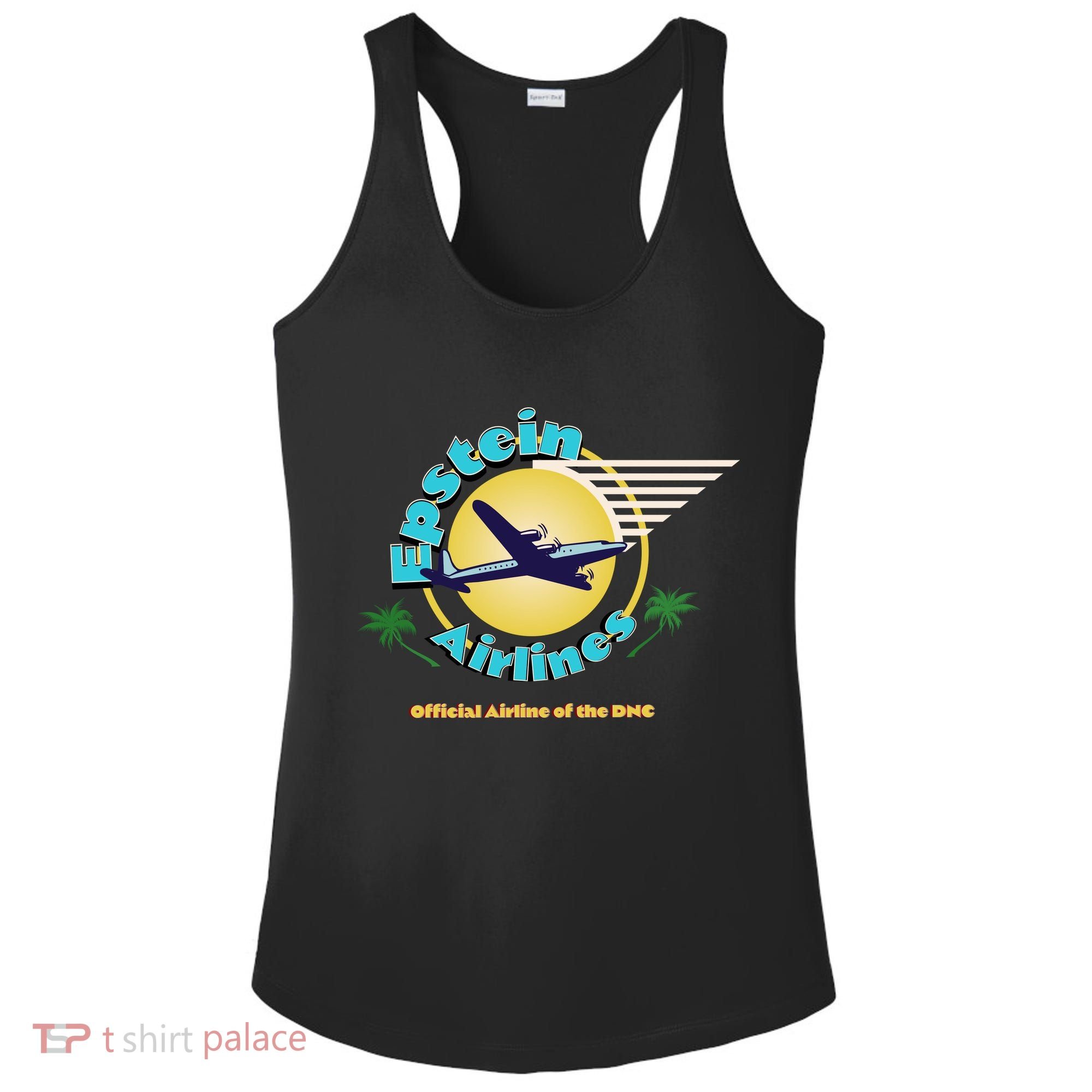 Epstein Island Funny Conservative Republican Ladies PosiCharge Competitor Racerback Tank