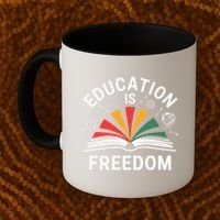 Education Is Freedom Teacher Student Back To School Gift Coffee Mug thumb 2