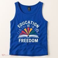 Education Is Freedom Teacher Student Back To School Gift Tank Top thumb 2