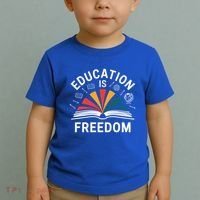 Education Is Freedom Teacher Student Back To School Gift Toddler T-Shirt thumb 2