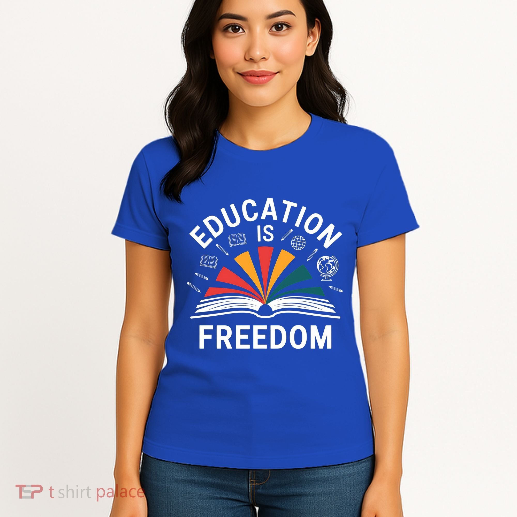 Education Is Freedom Teacher Student Back To School Gift Women's T-Shirt