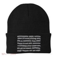 Everything Is Fine Trust Your Government Beanie thumb 0