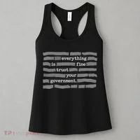 Everything Is Fine Trust Your Government Women's Tank Top thumb 3