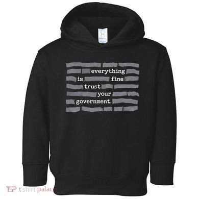 Everything Is Fine Trust Your Government Toddler Hoodie