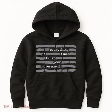 Everything Is Fine Trust Your Government Kids Hoodie