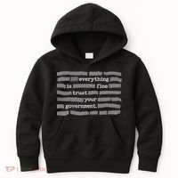 Everything Is Fine Trust Your Government Kids Hoodie thumb 0