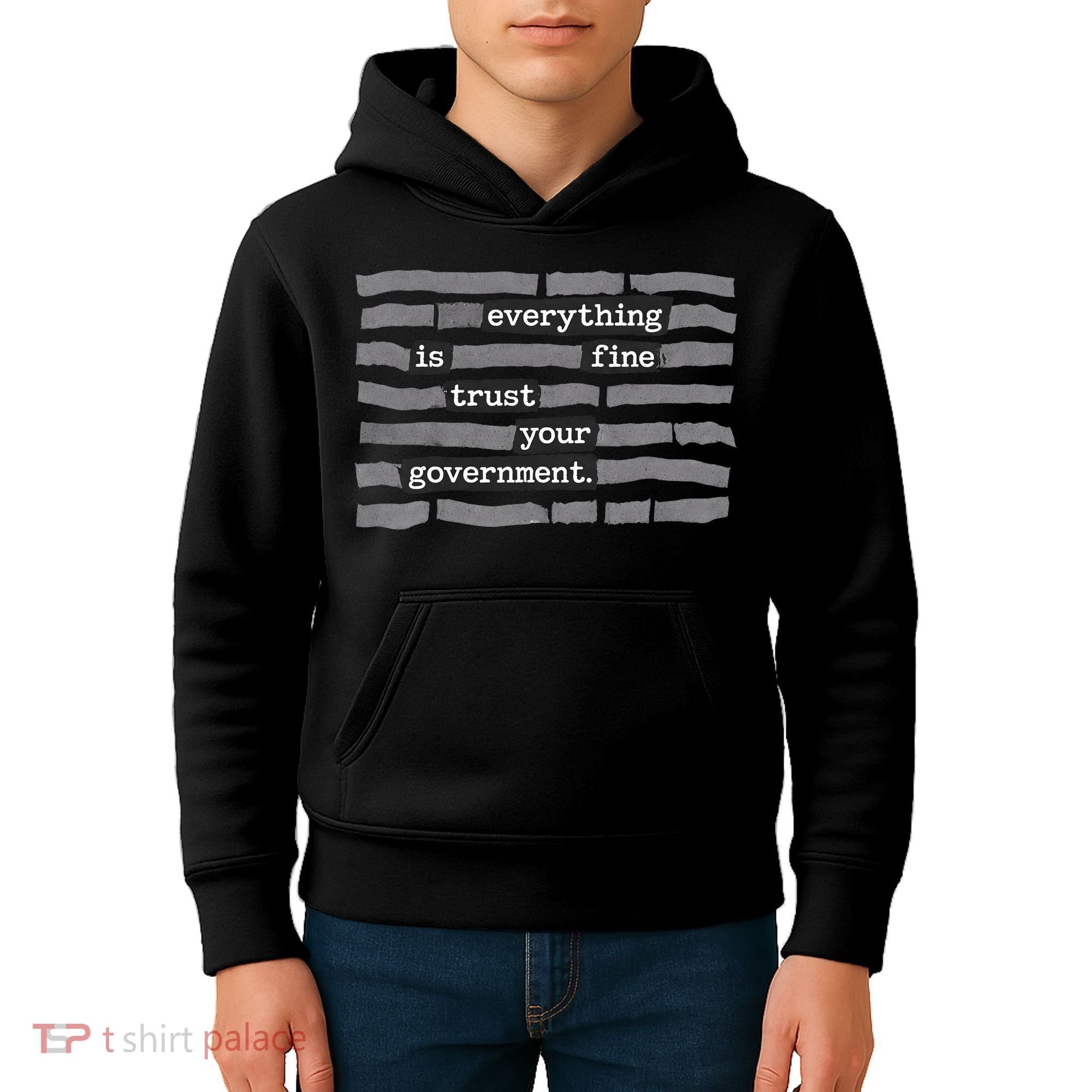 Everything Is Fine Trust Your Government Kids Hoodie