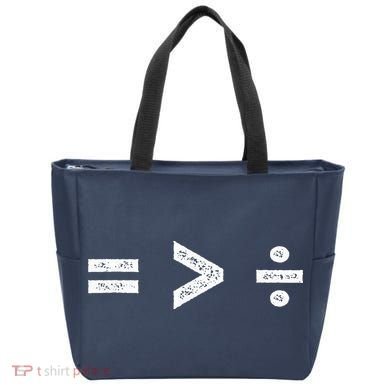 Equality Is Greater Than Division Symbols Tote Bag
