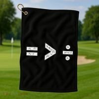 Equality Is Greater Than Division Symbols Golf Towel thumb 1