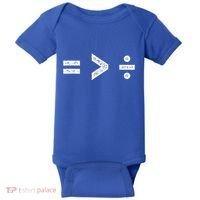 Equality Is Greater Than Division Symbols Baby Bodysuit thumb 0