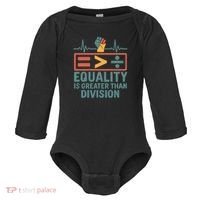 Equality is Greater Than Division Baby Long Sleeve Bodysuit thumb 0