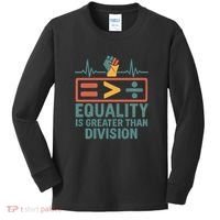 Equality is Greater Than Division Kids Long Sleeve Shirt thumb 0