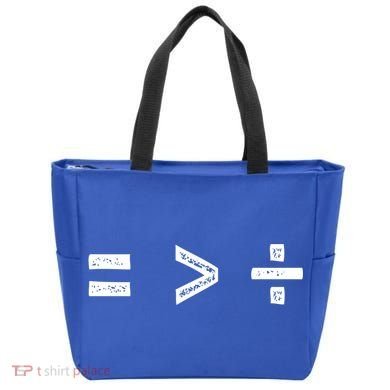 Equal Is Greater Than Divided Sign Math Equality Formula Gift Tote Bag