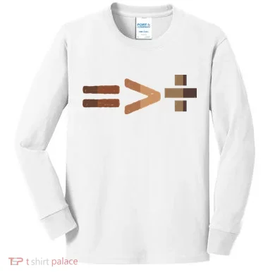 Equality Is Greater Than Division Unity Kids Long Sleeve Shirt