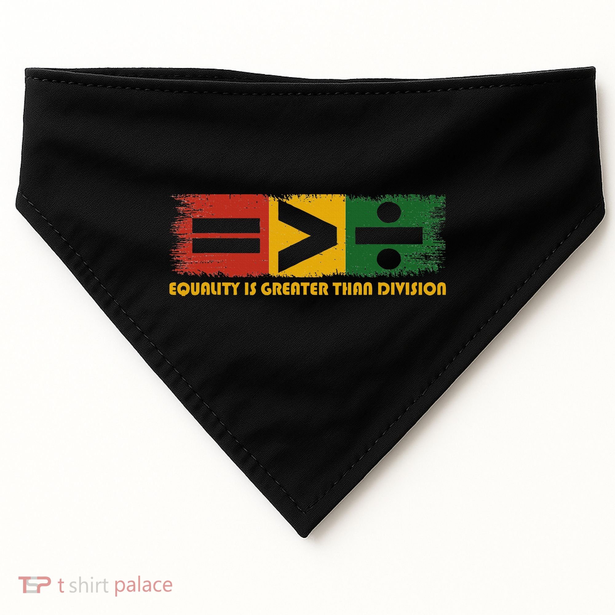 Equality Is Greater Than Division Juneteenth Math USA-Made Doggie Bandana