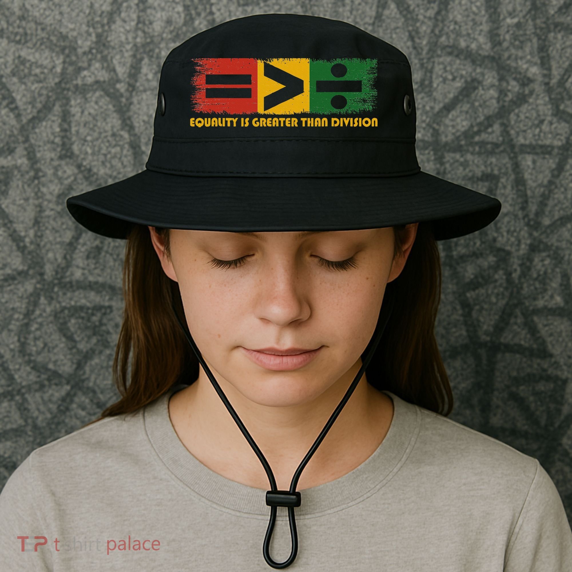 Equality Is Greater Than Division Juneteenth Math Bucket Hat
