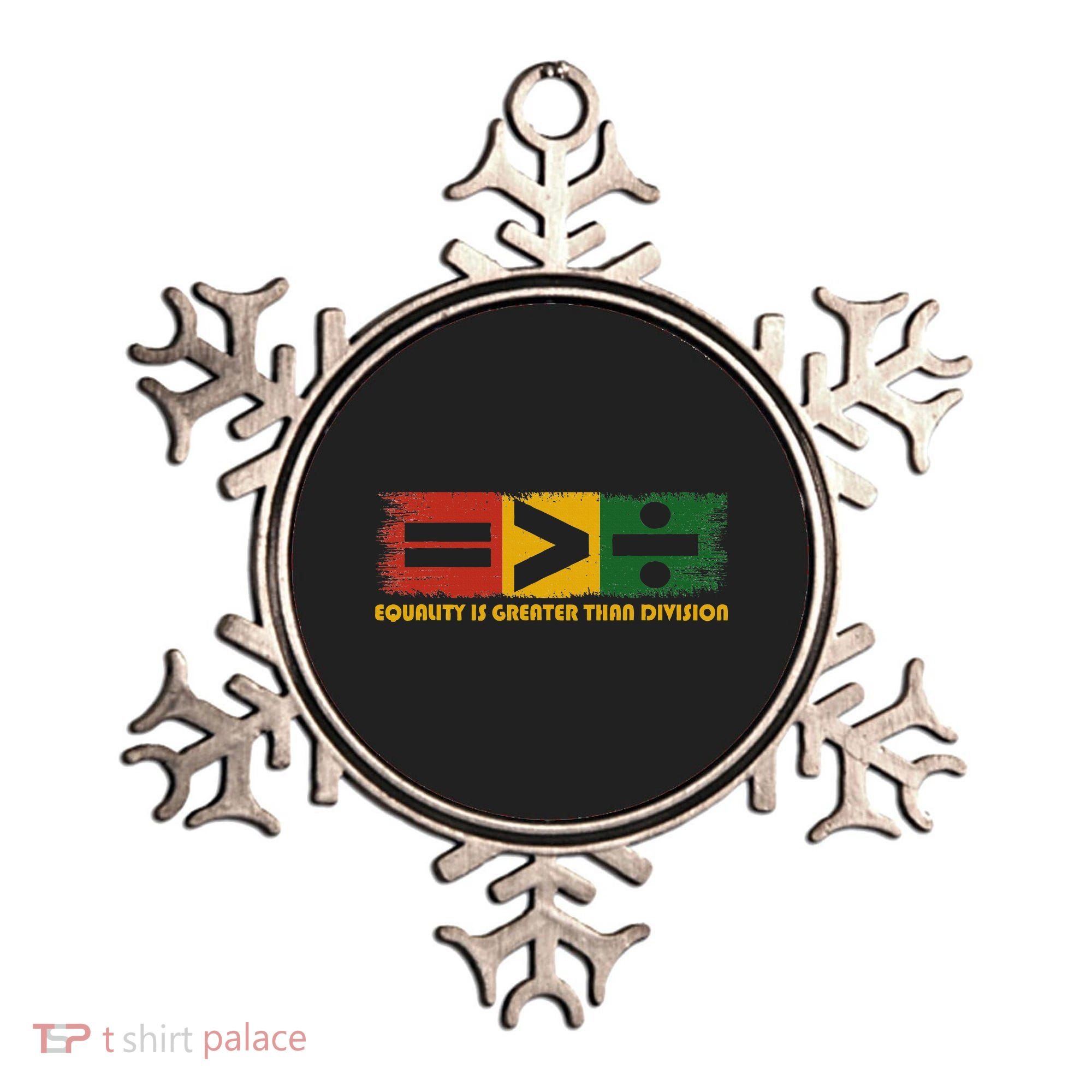 Equality Is Greater Than Division Juneteenth Math Ornament