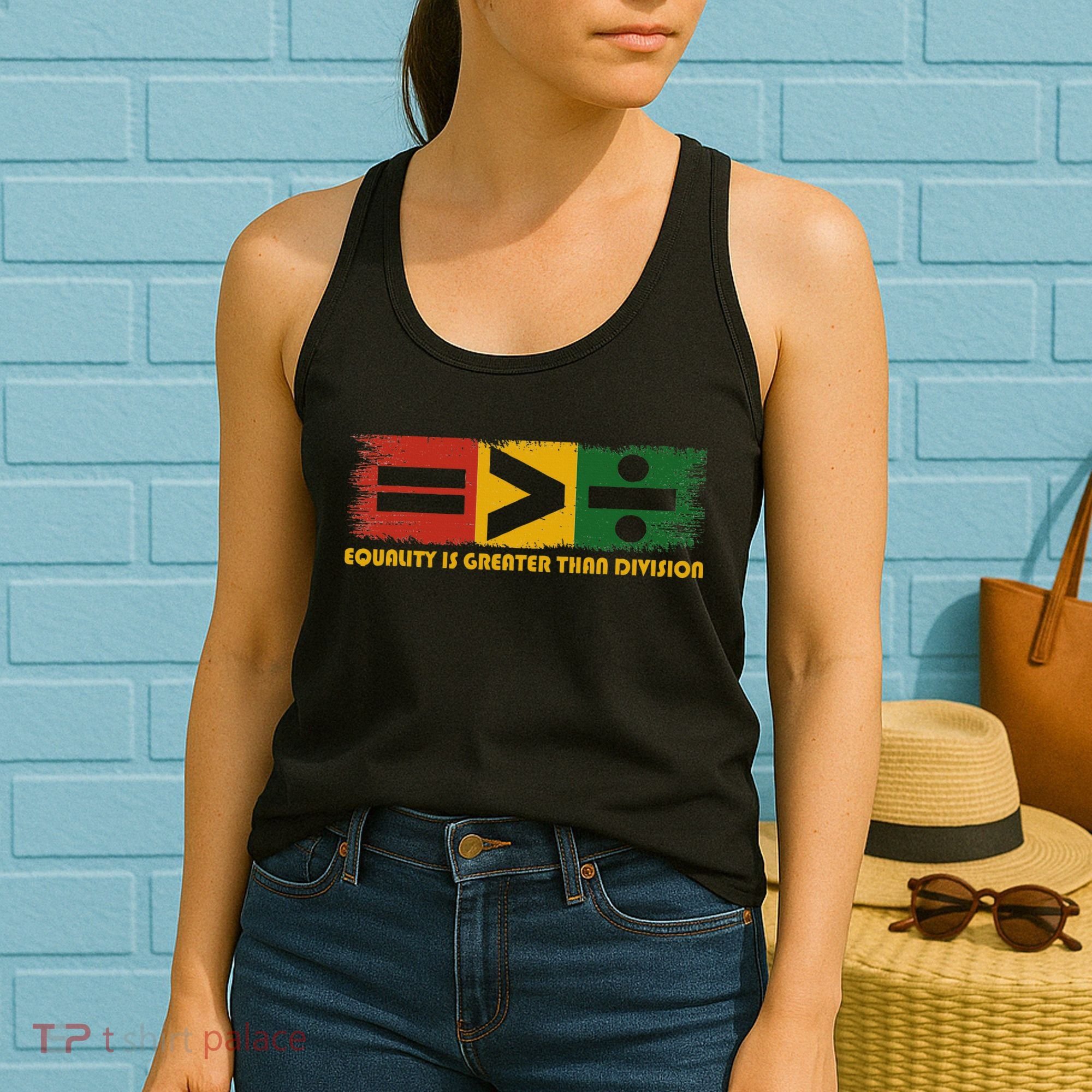 Equality Is Greater Than Division Juneteenth Math Women's Tank Top
