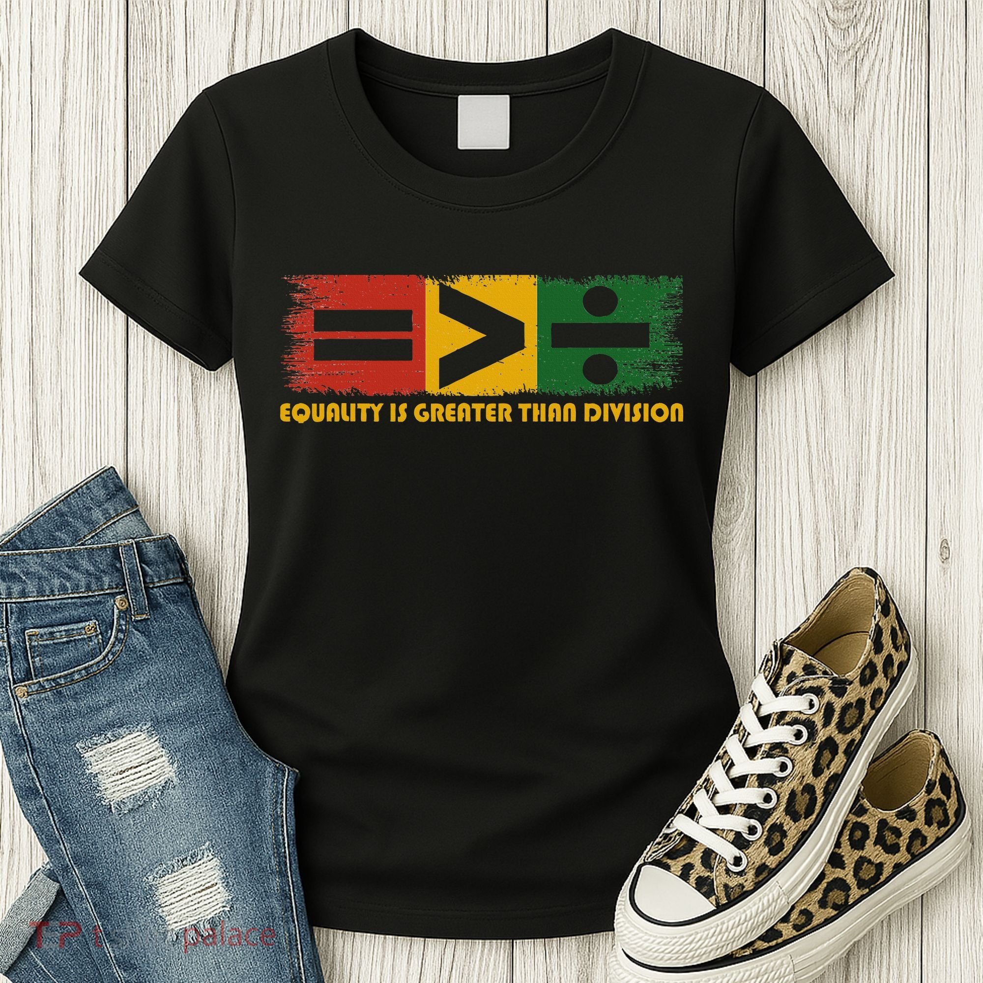 Equality Is Greater Than Division Juneteenth Math Women's T-Shirt