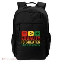 Equality Is Greater Than Division Math Black History Month Backpack thumb 0