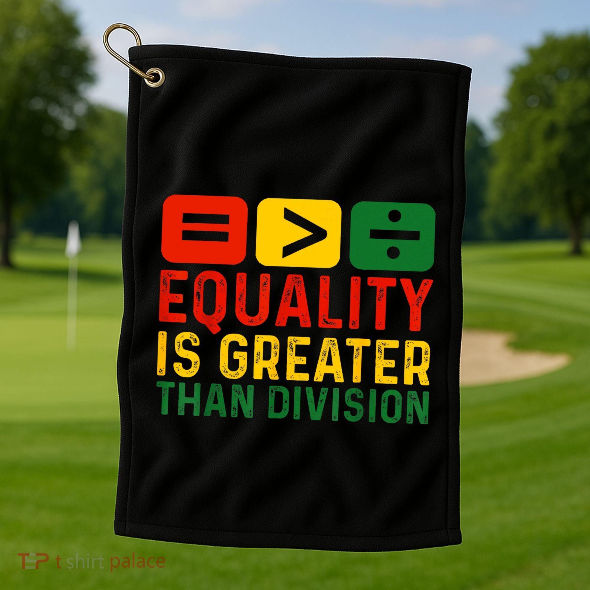 Equality Is Greater Than Division Math Black History Month Golf Towel
