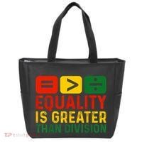 Equality Is Greater Than Division Math Black History Month Tote Bag thumb 0