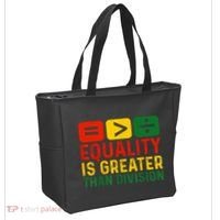 Equality Is Greater Than Division Math Black History Month Tote Bag thumb 2
