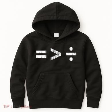 Equal Is Greater Than Divided BLM Equality Unity Love Kids Hoodie