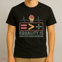 Equality is Greater Than Division T-Shirt thumb 3