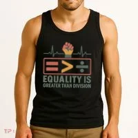 Equality is Greater Than Division Tank Top thumb 3