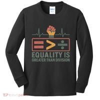 Equality is Greater Than Division Kids Long Sleeve Shirt thumb 0