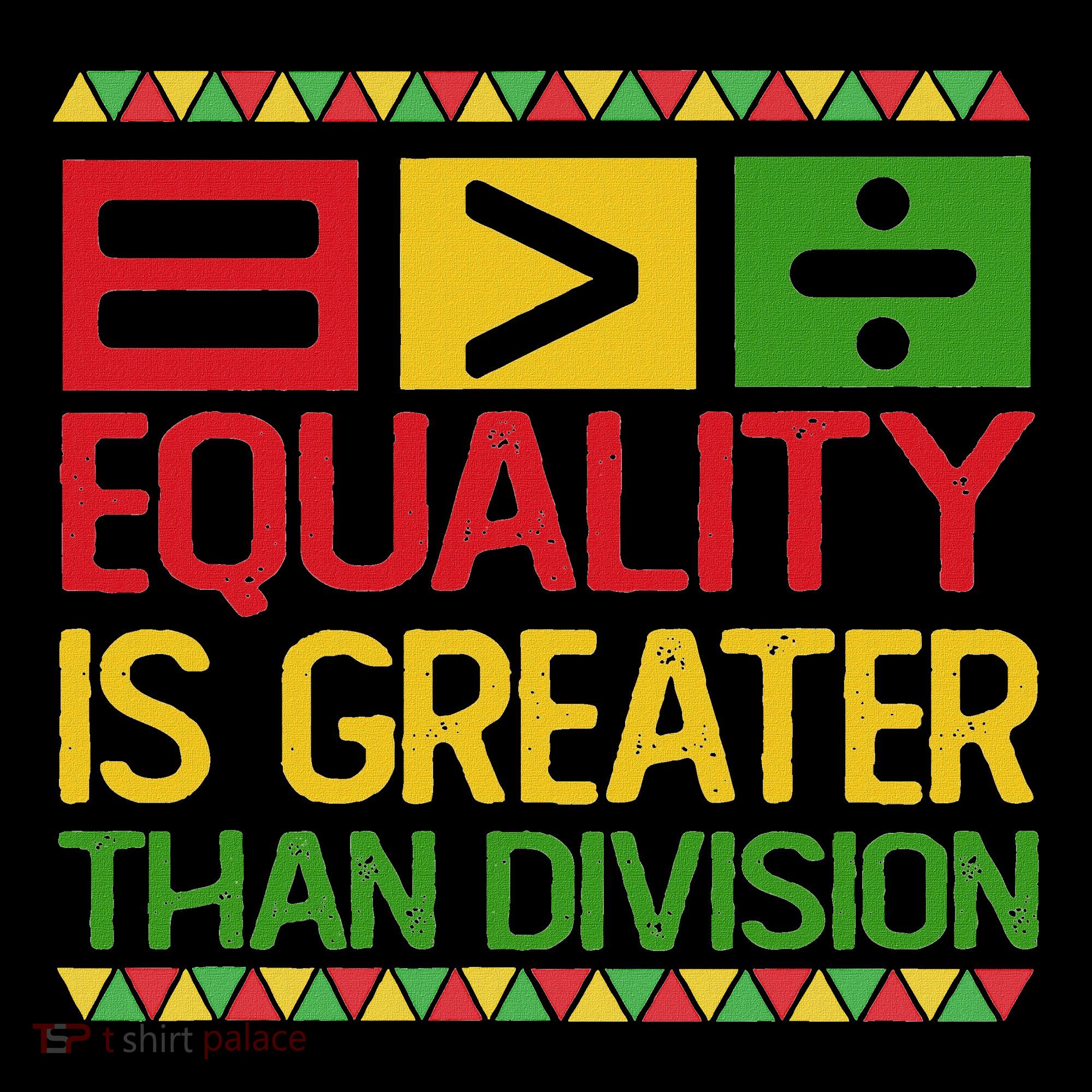 Equality Is Greater Than Division Math USA-Made Doggie Bandana