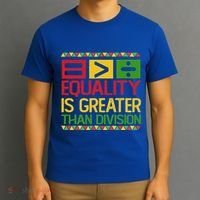 Equality Is Greater Than Division Math T-Shirt thumb 3