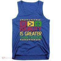 Equality Is Greater Than Division Math Tank Top thumb 0