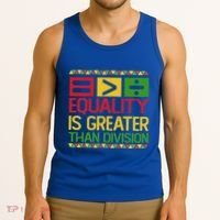 Equality Is Greater Than Division Math Tank Top thumb 3