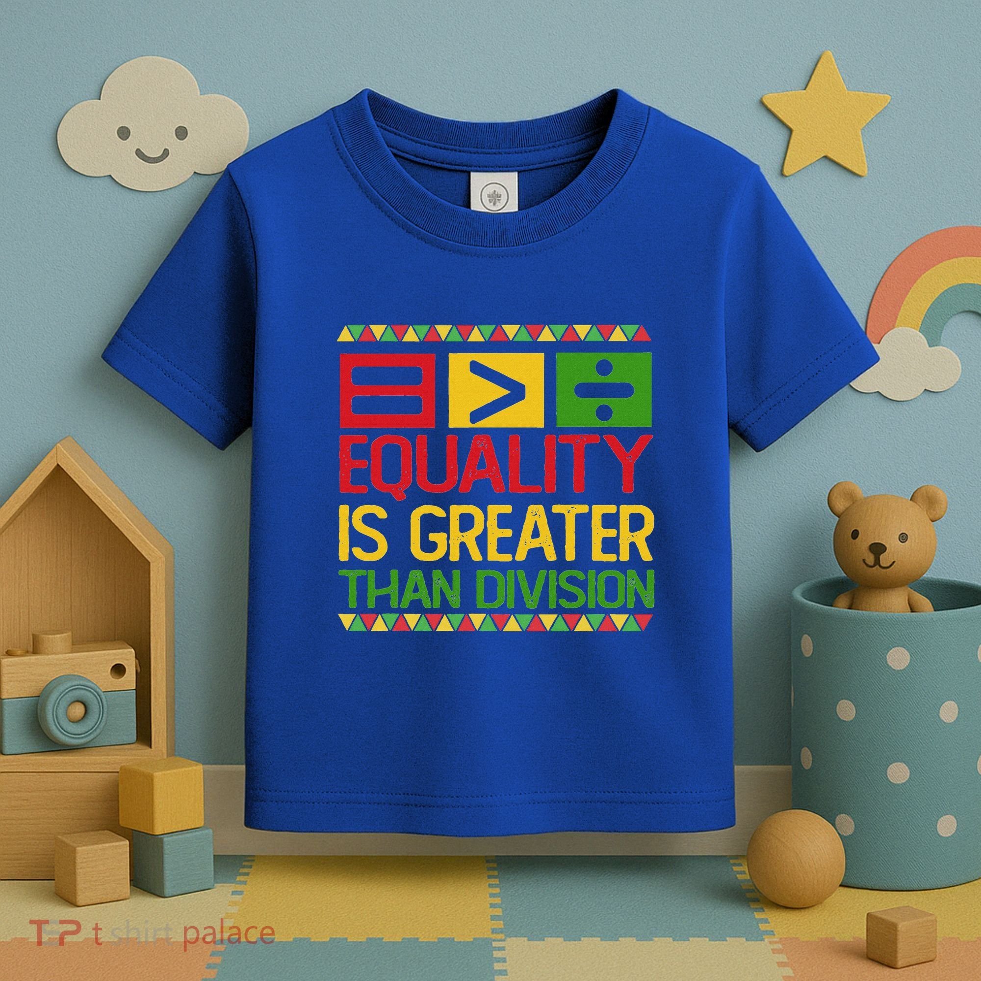 Equality Is Greater Than Division Math Toddler T-Shirt