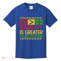 Equality Is Greater Than Division Math Kids T-Shirt thumb 0