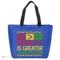 Equality Is Greater Than Division Math Tote Bag thumb 0