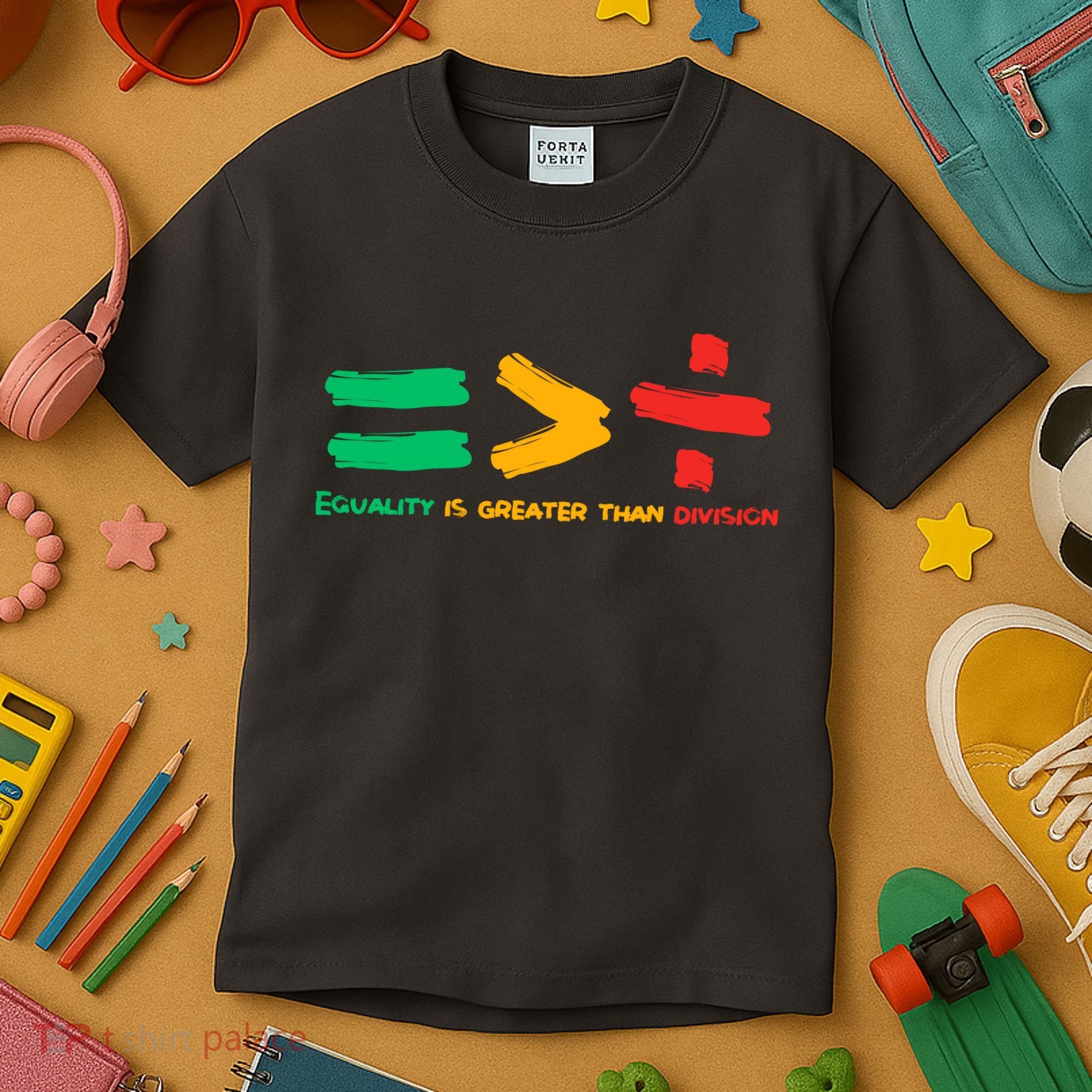 Equality Is Greater Than Division Kids T-Shirt