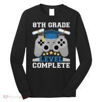 Eight 8th Grade Level Complete Gamer Graduation Long Sleeve Shirt thumb 0