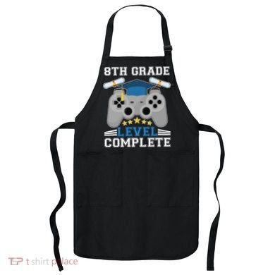 Eight 8th Grade Level Complete Gamer Graduation Apron