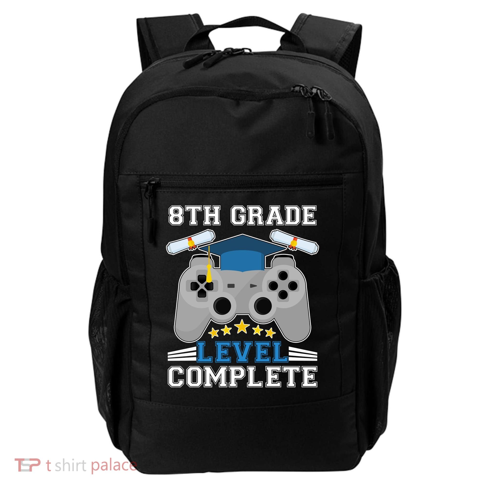 Eight 8th Grade Level Complete Gamer Graduation Backpack
