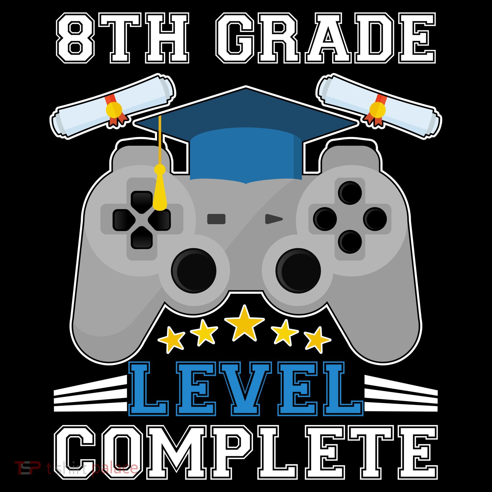 Eight 8th Grade Level Complete Gamer Graduation Bucket Hat